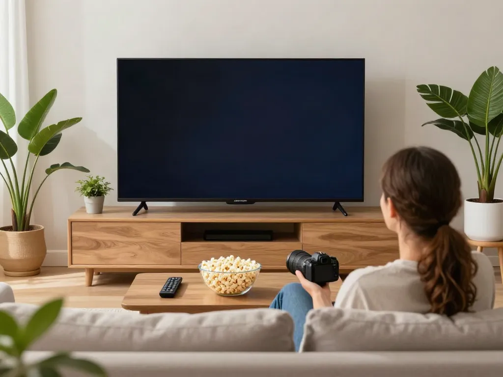 Expérience de divertissement à domicile avec atlas pro iptv sur un grand écran.